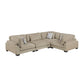 9555BRW*43CRAC - (4)4-Piece Modular Sectional