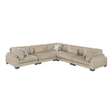 9555BRW*53CR2AC - (5)5-Piece Modular Sectional