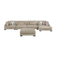9555BRW*5CR2ACVCOT - (5)5-Piece Modular Sectional with Chaise and Ottoman