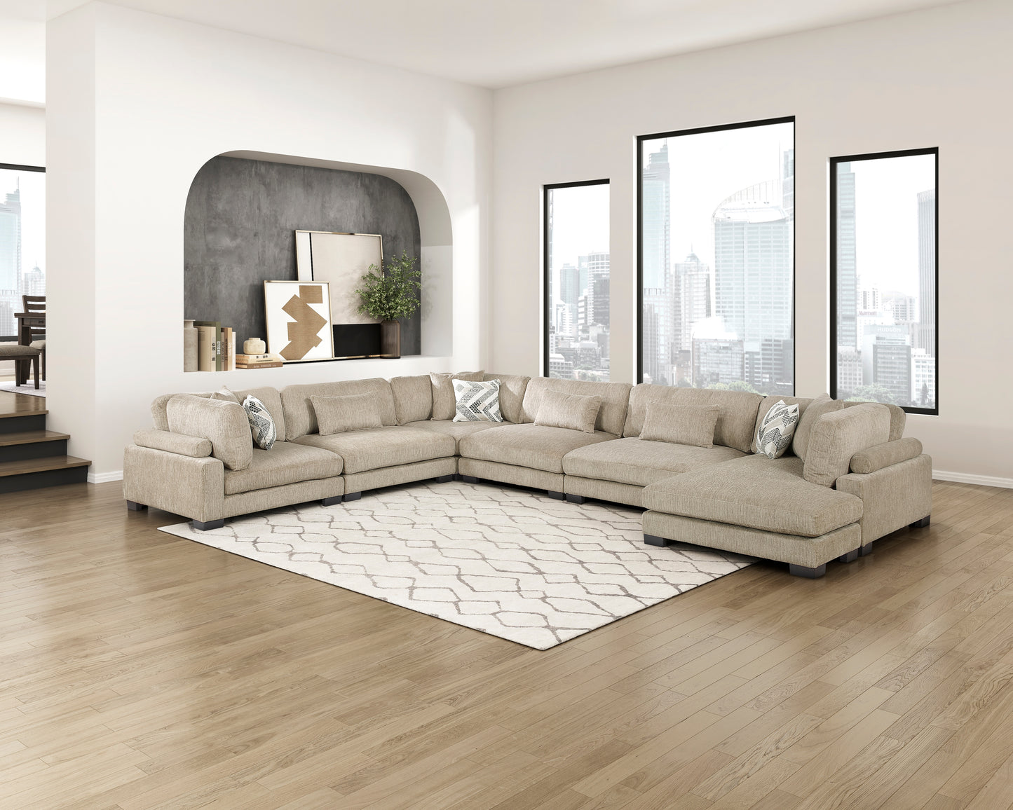 9555BRW-VC - Reversible Chaise