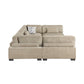 9555BRW*62CR3ACOT - (6)6-Piece Modular Sectional with Ottoman
