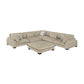 9555BRW*63CR2ACOT - (6)6-Piece Modular Sectional with Ottoman