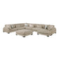 9555BRW*72CR3ACVCOT - (7)7-Piece Modular Sectional with Ottoman