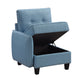 9557BUE-C1A - Chair with One Arm and Storage