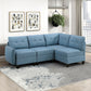 9557BUE-C1A - Chair with One Arm and Storage