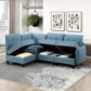 9557BUE-C1A - Chair with One Arm and Storage