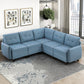9557BUE-C1A - Chair with One Arm and Storage