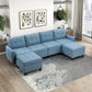 9557BUE-C1A - Chair with One Arm and Storage