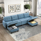 9557BUE-C1A - Chair with One Arm and Storage