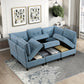 9557BUE-AC - Armless Chair with Storage