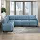 9557BUE*6SC - (6)6-Piece Sectional with Storage