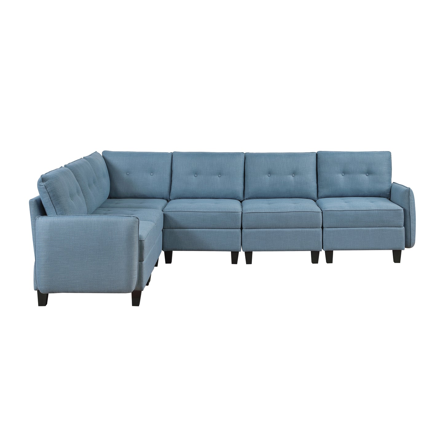 9557BUE*6SC - (6)6-Piece Sectional with Storage