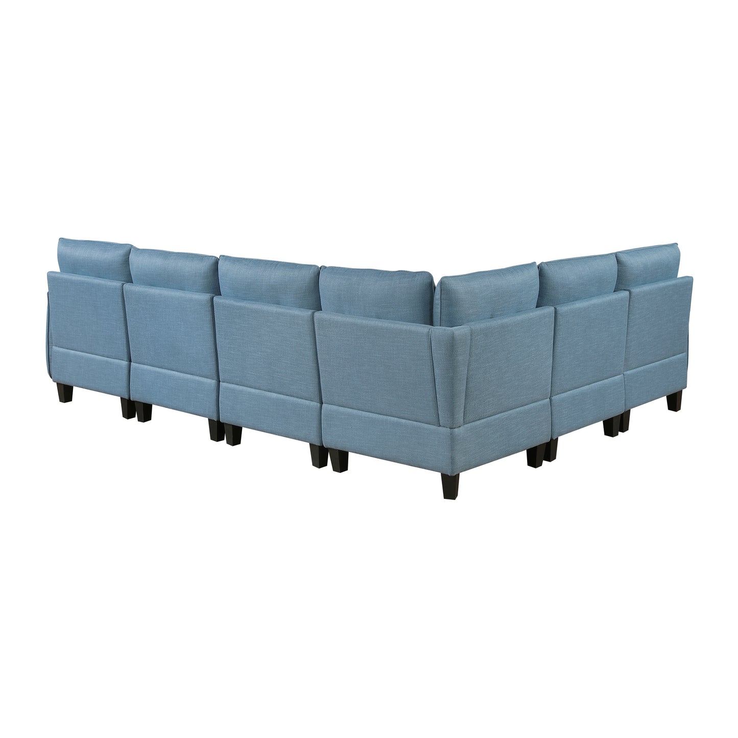 9557BUE*6SC - (6)6-Piece Sectional with Storage