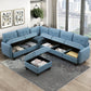 9557BUE-CR - Corner Seat with Storage