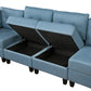 9557BUE*6SC - (6)6-Piece Sectional with Storage