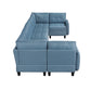 9557BUE*7SC - (7)7-Piece Sectional with Storage