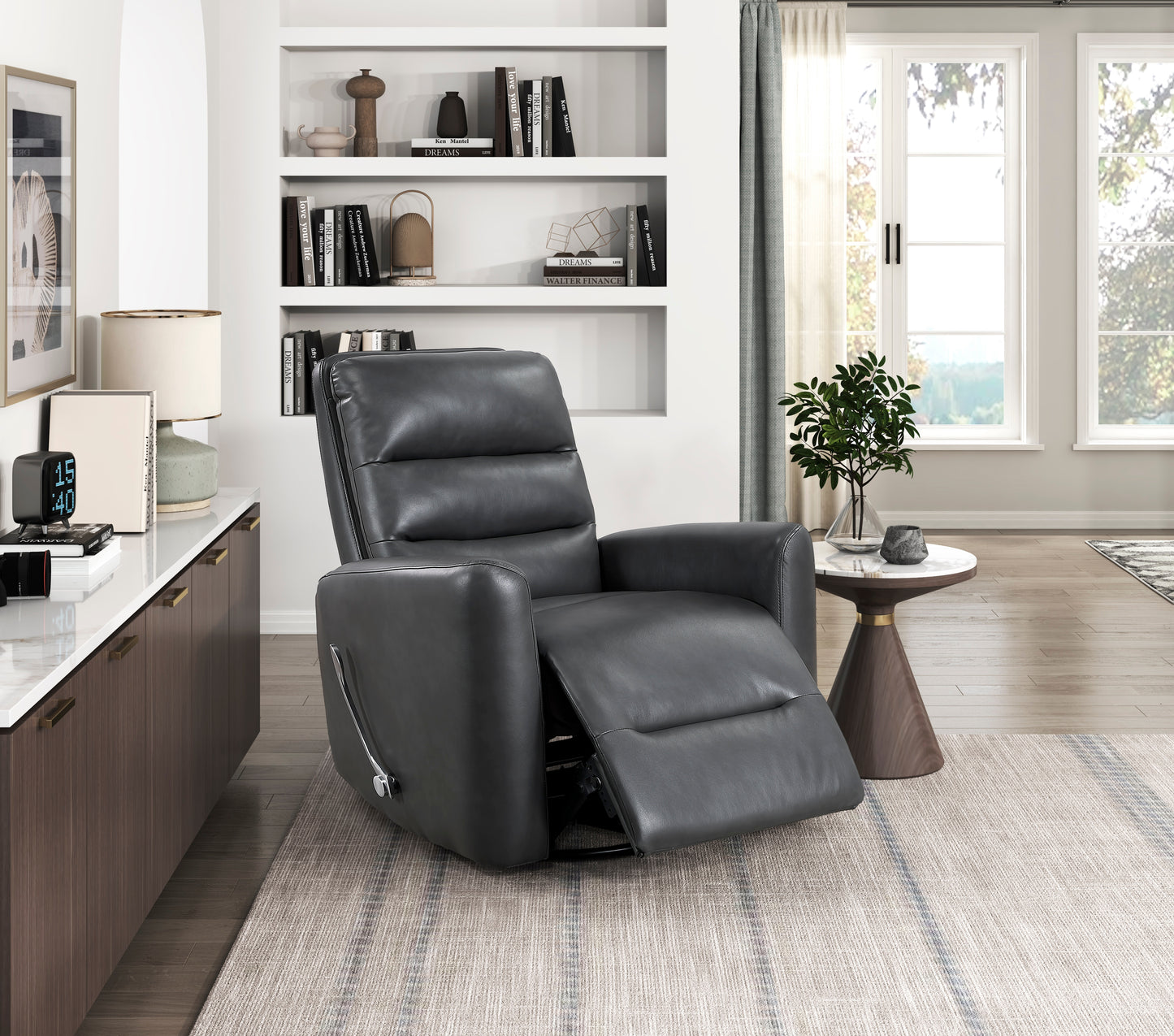 9570GRY-1SW - Swivel Glider Reclining Chair