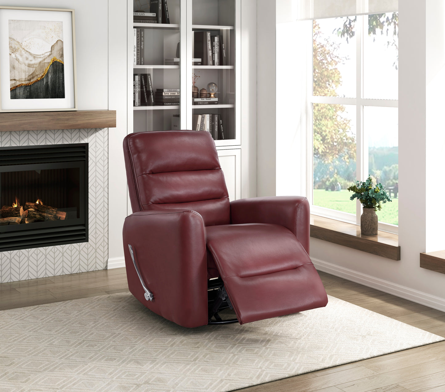 9570RED-1SW - Swivel Glider Reclining Chair
