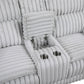 9577GY-2 - Double Reclining Love Seat with Center Console