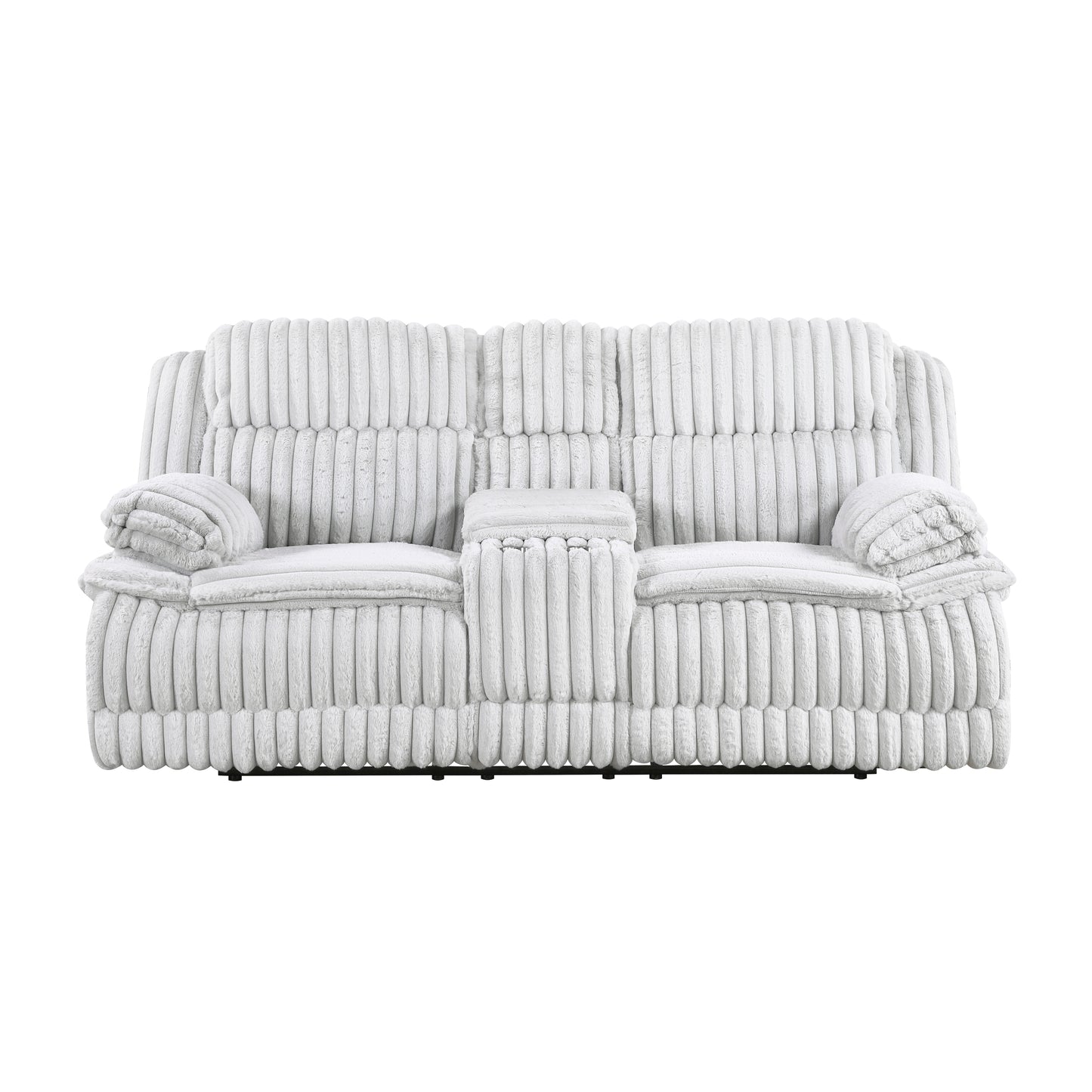 9577GY-2 - Double Reclining Love Seat with Center Console