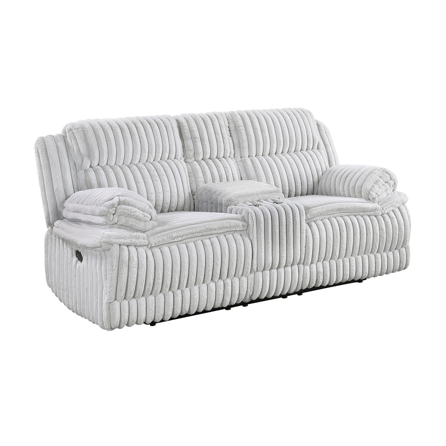 9577GY-2 - Double Reclining Love Seat with Center Console