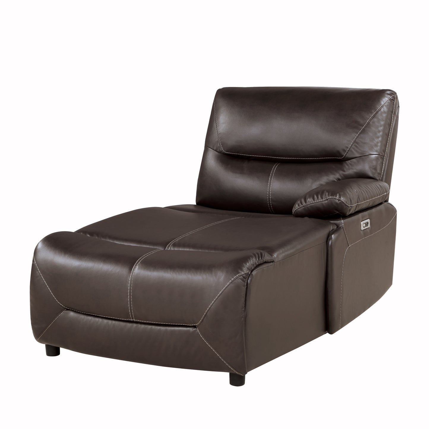9579BRW-RCPW - (6/6)Power Right Side Reclining Chaise with USB Port