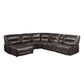 9579BRW*6LCRRPW - (6)6-Piece Power Reclining Sectional with Left Chaise