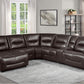 9579BRW*6LCRRPW - (6)6-Piece Power Reclining Sectional with Left Chaise