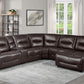9579BRW*6LRRCPW - (6)6-Piece Power Reclining Sectional with Right Chaise