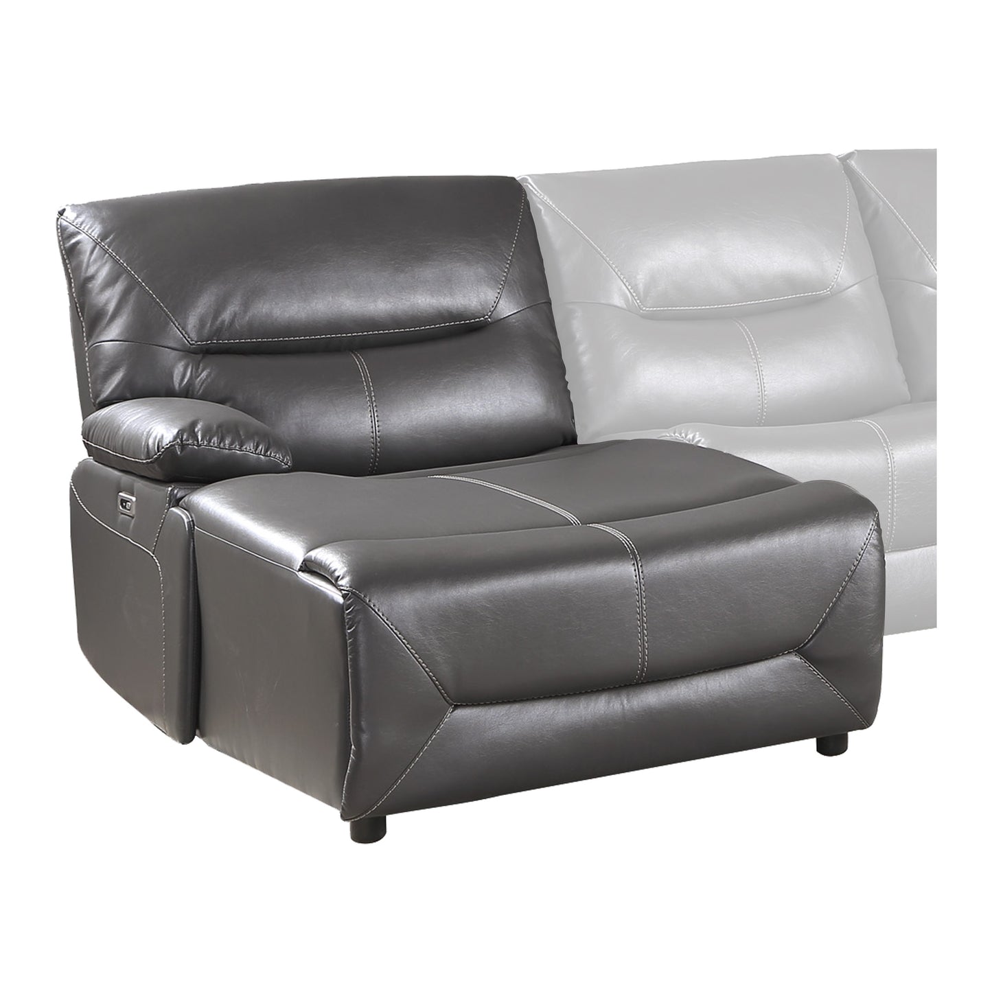 9579GRY-LCPW - (1/6)Power Left Side Reclining Chaise with USB Port