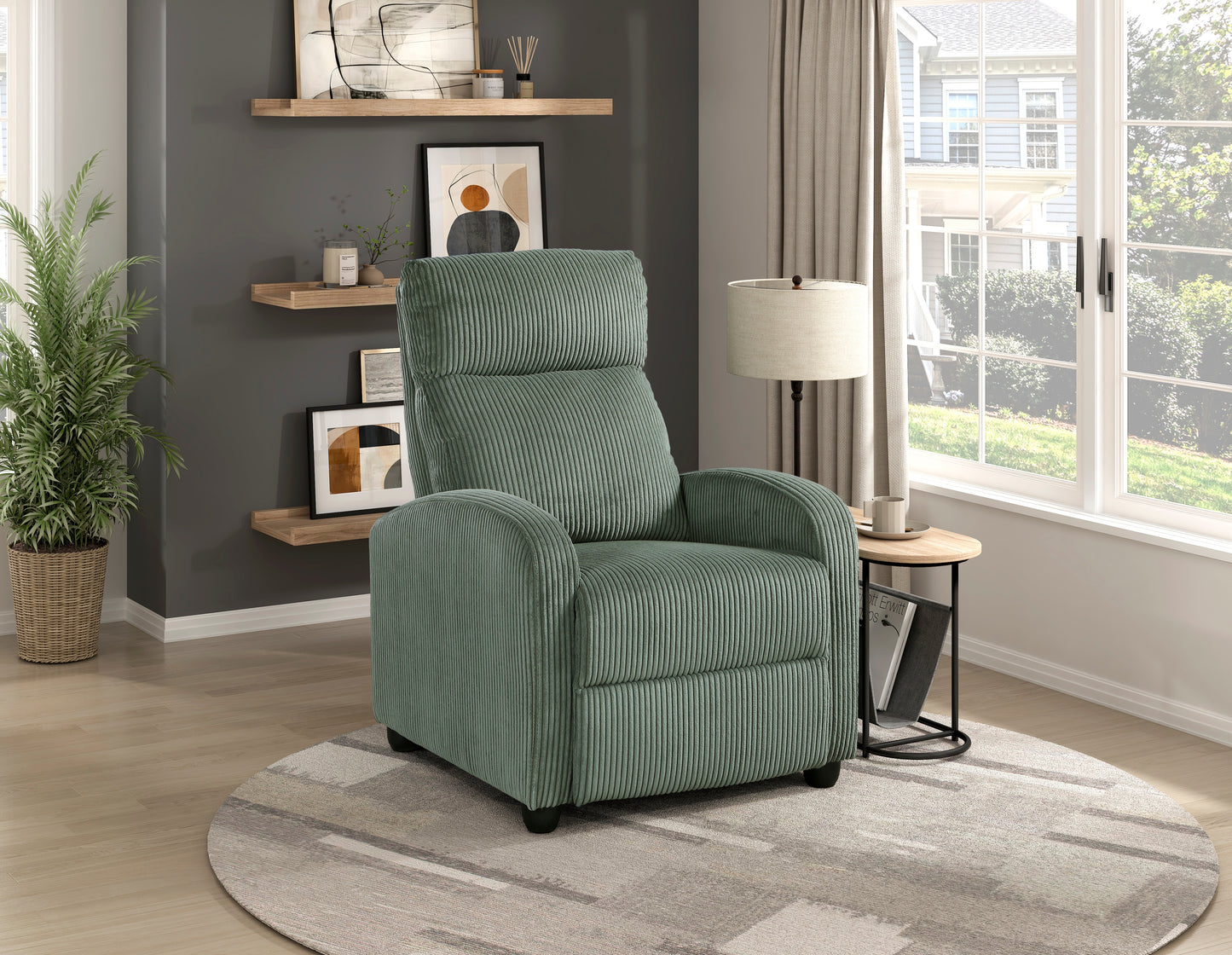 9588GRN-1PB - Push Back Reclining Chair