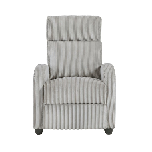 9588GRY-1PB - Push Back Reclining Chair