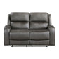 9601GY-2 - Double Reclining Love Seat