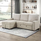 9605BE*2LCRL - (2)2-Piece Sectional with Left Chaise and  Drop-Down Cup holders, Storage Pouch, Pull-out Bed and Hidden Storage