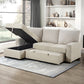9605BE*2LCRL - (2)2-Piece Sectional with Left Chaise and  Drop-Down Cup holders, Storage Pouch, Pull-out Bed and Hidden Storage