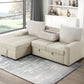 9605BE*2LCRL - (2)2-Piece Sectional with Left Chaise and  Drop-Down Cup holders, Storage Pouch, Pull-out Bed and Hidden Storage