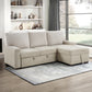 9605BE*2LLRC - (2)2-Piece Sectional with Right Chaise and  Drop-Down Cup holders, Storage Pouch,  Pull-out Bed and Hidden Storage