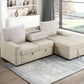 9605BE*2LLRC - (2)2-Piece Sectional with Right Chaise and  Drop-Down Cup holders, Storage Pouch,  Pull-out Bed and Hidden Storage