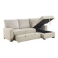 9605BE*2LLRC - (2)2-Piece Sectional with Right Chaise and  Drop-Down Cup holders, Storage Pouch,  Pull-out Bed and Hidden Storage