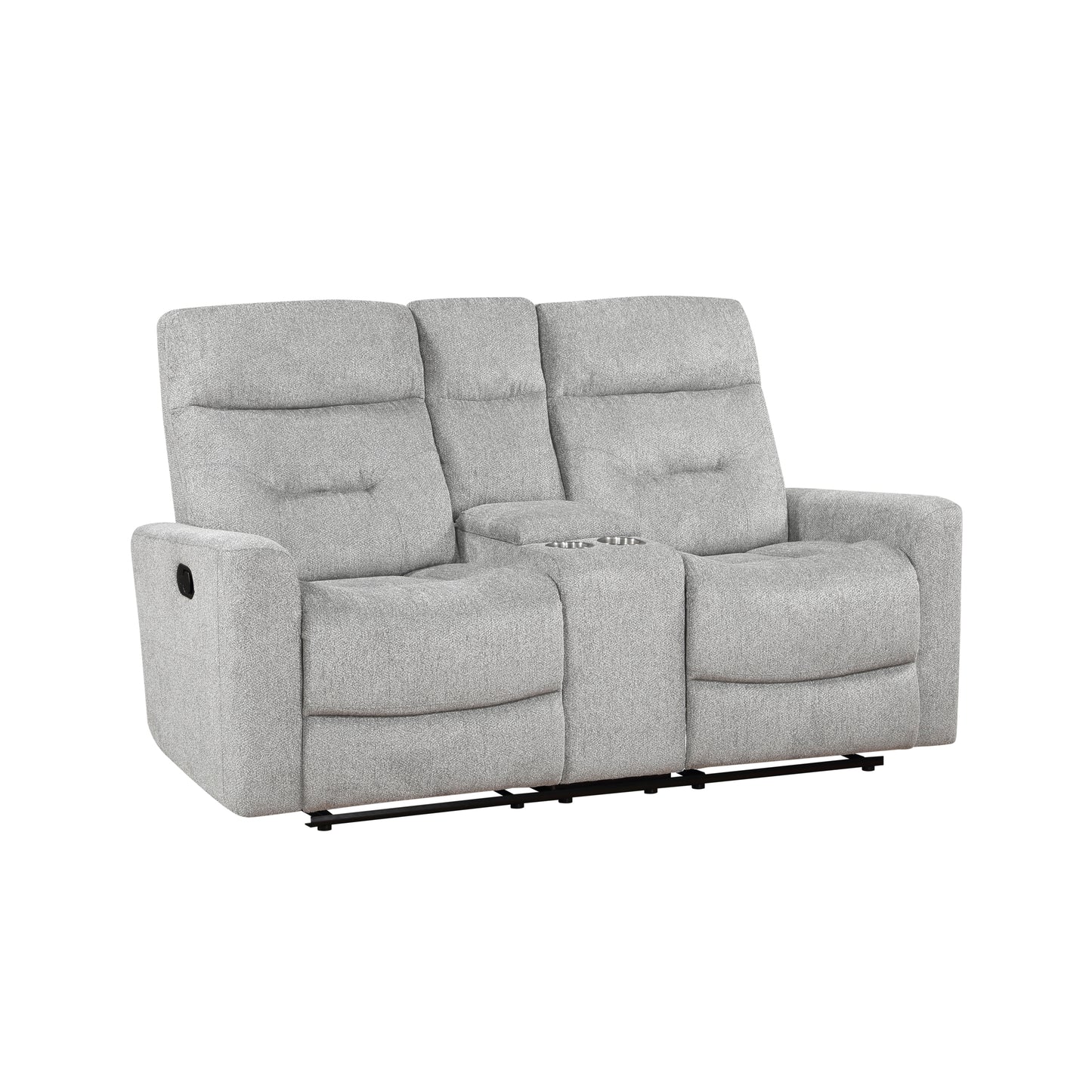 9610GY-2 - Double Reclining Love Seat with Center Console