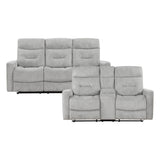 9610GY*2 - 2pc Set: Sofa, Love
