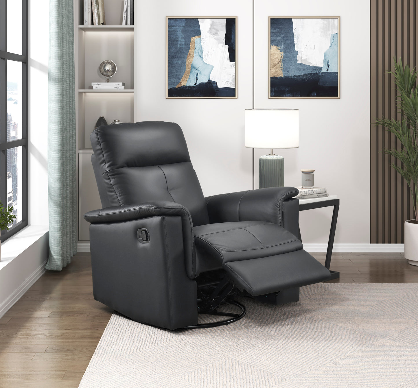 9620BLK-1 - Swivel Glider Reclining Chair