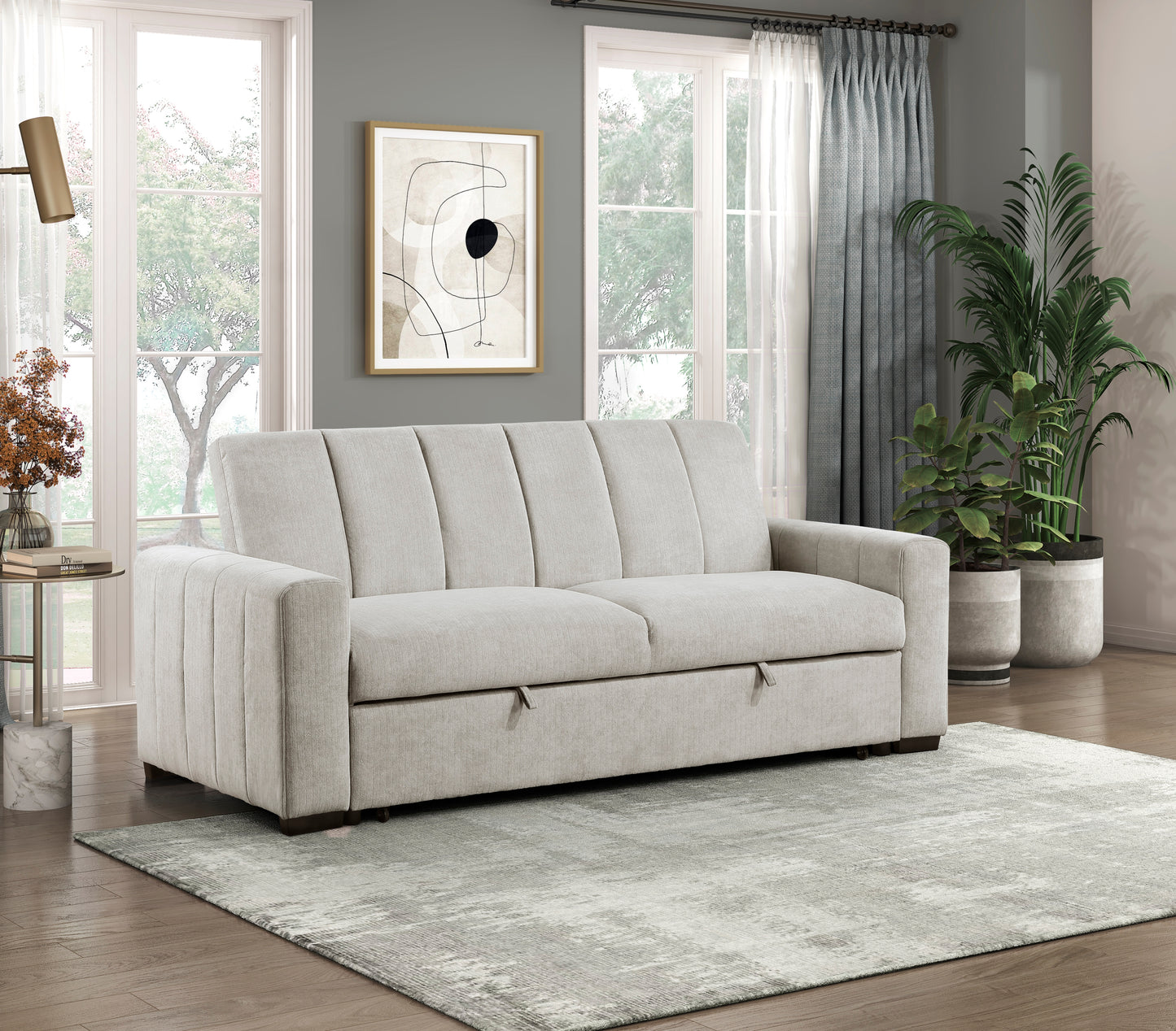 9622LG-3CL* - (2)Convertible Sofa with Pull-out Bed
