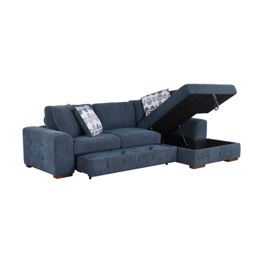9624BU*32LRC - (3)3-Piece Sectional with Right Chaise and Ottoman