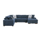9624BU*52LRC - (5)5-Piece Sectional with Right Chaise and Storage Ottoman