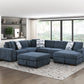 9624BU*52LRC - (5)5-Piece Sectional with Right Chaise and Storage Ottoman