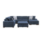 9624BU*52LRC - (5)5-Piece Sectional with Right Chaise and Storage Ottoman
