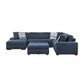 9624BU*5LC2R - (5)5-Piece Sectional with Left Chaise and Storage Ottoman