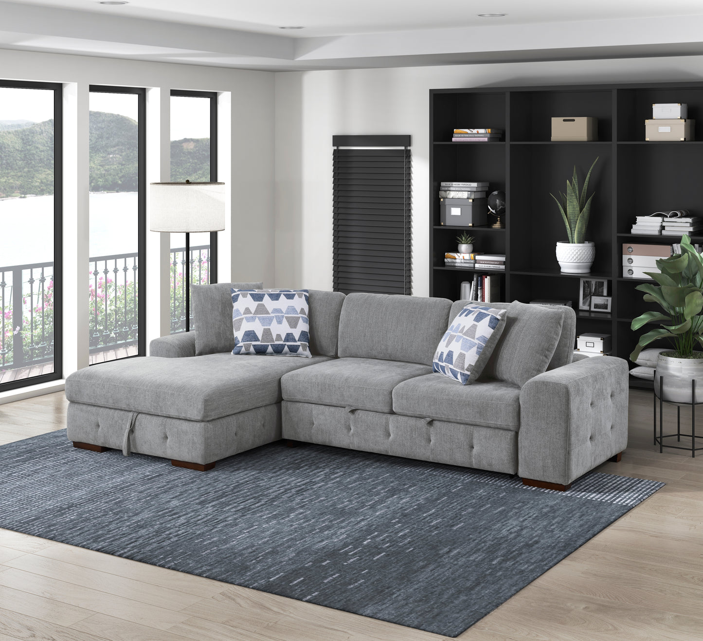 9624GY*2LC2R - (2)2-Piece Sectional with Left Chaise