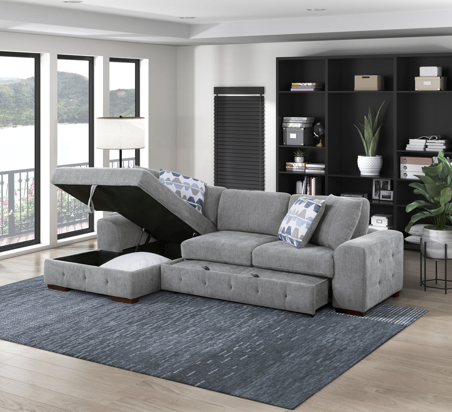 9624GY*2LC2R - (2)2-Piece Sectional with Left Chaise